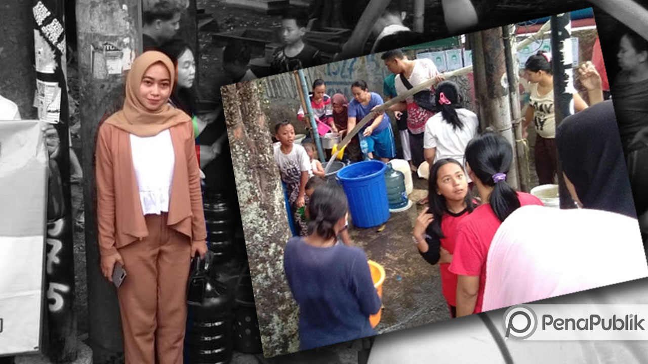Warga Ciawi Antri Air Bersih, Novi Aryani Bagikan Secara Gratis