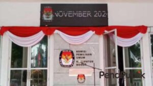 Hari Pertama Pendaftaran Bupati, Gedung KPU Kabupaten Bogor Masih Sepi