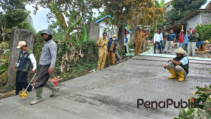 Jalan Terjal Tak Halangi Pemdes Cibedug Realisasikan Betonisasi Bankeu 2024